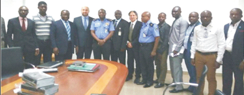 Pointec Staff and Foreign Partners in a presentation to the Inspector General of Nigerian Police at Force Headquarters, Abuja.