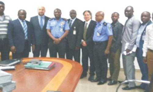 Pointec Staff and Foreign Partners in a presentation to the Inspector General of Nigerian Police at Force Headquarters, Abuja.
